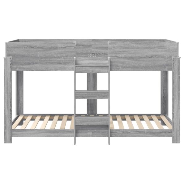 vidaXL Poschodová posteľ pre deti Sivý Sonoma 90 x 190 cm – Obrázok 5