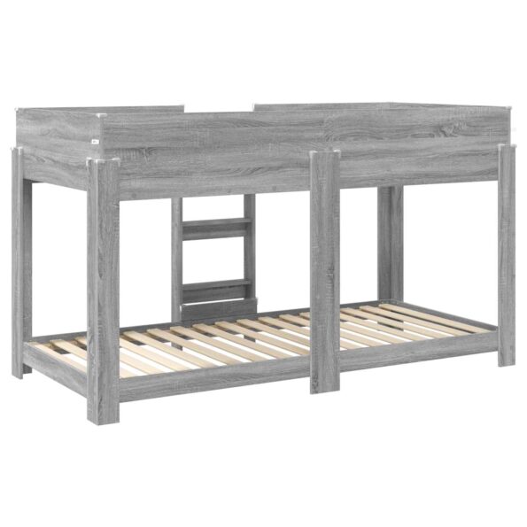 vidaXL Poschodová posteľ pre deti Sivý Sonoma 90 x 190 cm – Obrázok 7