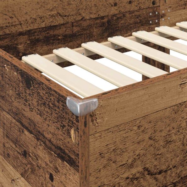 vidaXL Poschodová posteľ pre deti s matracmi Staré drevo 100 x 190 cm – Obrázok 8