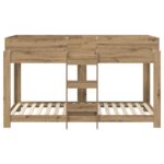 vidaXL Poschodová posteľ pre deti Remeselný dub 90 x 190 cm – Obrázok 5