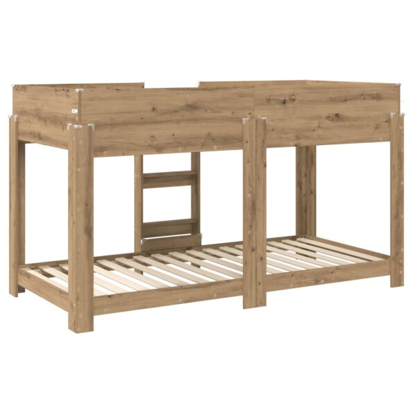 vidaXL Poschodová posteľ pre deti Remeselný dub 90 x 190 cm – Obrázok 7