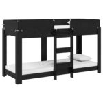 vidaXL Poschodová posteľ pre deti Čierny dub 75 x 190 cm – Obrázok 2