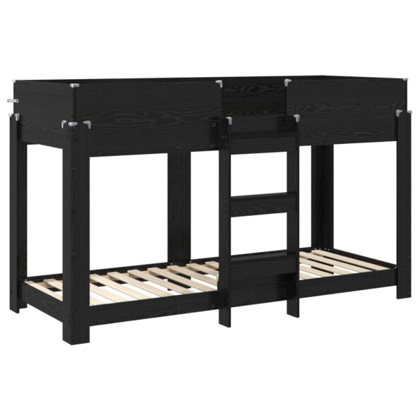 vidaXL Poschodová posteľ pre deti Čierny dub 75 x 190 cm – Obrázok 4