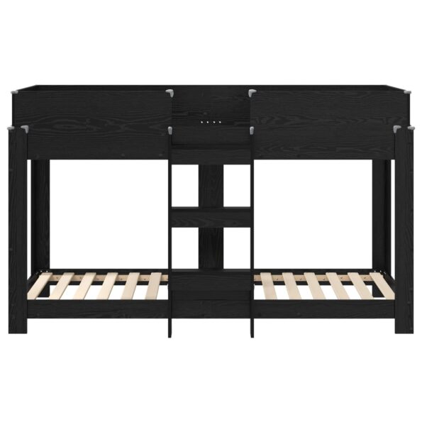 vidaXL Poschodová posteľ pre deti Čierny dub 75 x 190 cm – Obrázok 5