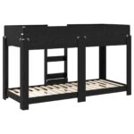 vidaXL Poschodová posteľ pre deti Čierny dub 75 x 190 cm – Obrázok 7