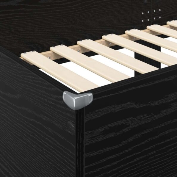 vidaXL Poschodová posteľ pre deti Čierny dub 75 x 190 cm – Obrázok 8