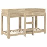 vidaXL Poschodová posteľ pre deti Sonoma dub 75 x 190 cm – Obrázok 4
