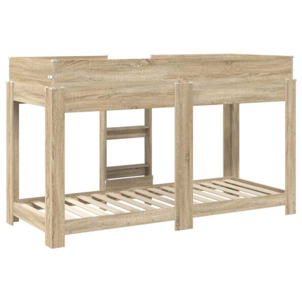 vidaXL Poschodová posteľ pre deti Sonoma dub 75 x 190 cm – Obrázok 7