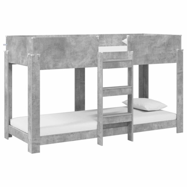 vidaXL Poschodová posteľ pre deti Betónová šedá 75 x 190 cm – Obrázok 2