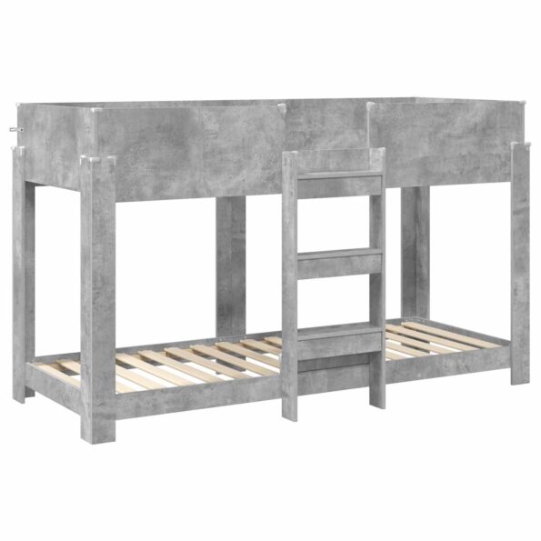vidaXL Poschodová posteľ pre deti Betónová šedá 75 x 190 cm – Obrázok 4