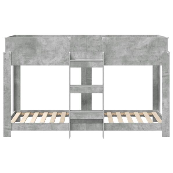 vidaXL Poschodová posteľ pre deti Betónová šedá 75 x 190 cm – Obrázok 5