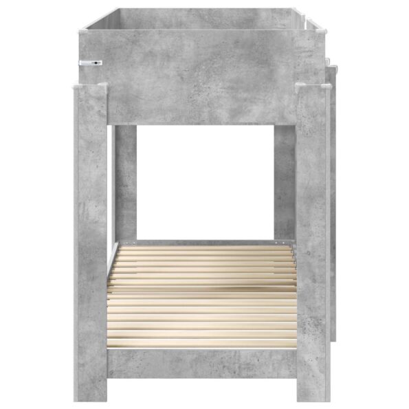 vidaXL Poschodová posteľ pre deti Betónová šedá 75 x 190 cm – Obrázok 6
