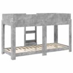 vidaXL Poschodová posteľ pre deti Betónová šedá 75 x 190 cm – Obrázok 7
