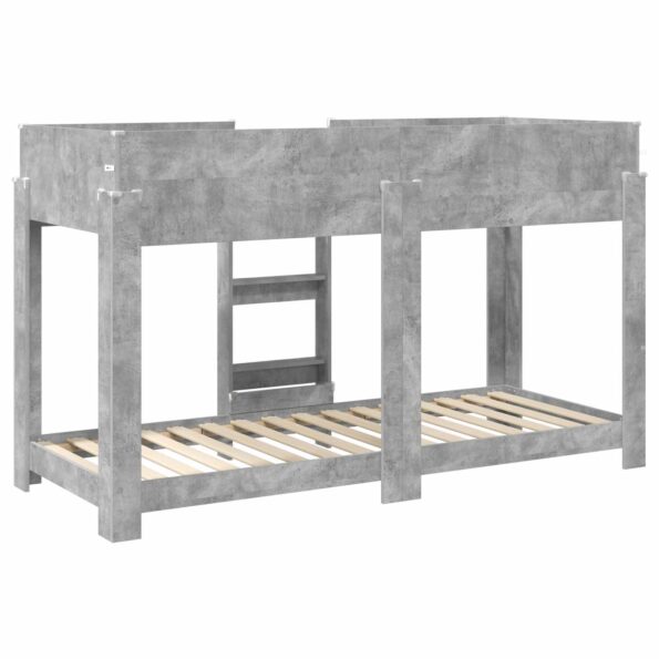 vidaXL Poschodová posteľ pre deti Betónová šedá 75 x 190 cm – Obrázok 7