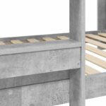 vidaXL Poschodová posteľ pre deti Betónová šedá 75 x 190 cm – Obrázok 9