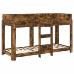 vidaXL Poschodová posteľ pre deti Dymová dub 75 x 190 cm – Obrázok 4