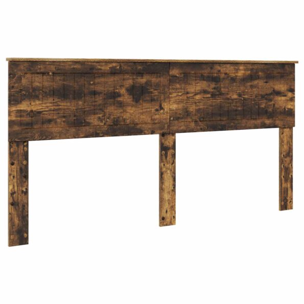 vidaXL Rám postele Dymová dub 180 x 200 cm Masívne borovicové drevo – Obrázok 6