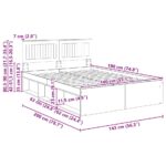 vidaXL Rám postele s čelnou doskou Remeselnícky dub 140 x 190 cm – Obrázok 13