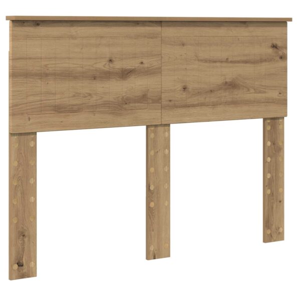 vidaXL Rám postele s čelnou doskou Remeselnícky dub 120 x 200 cm – Obrázok 6