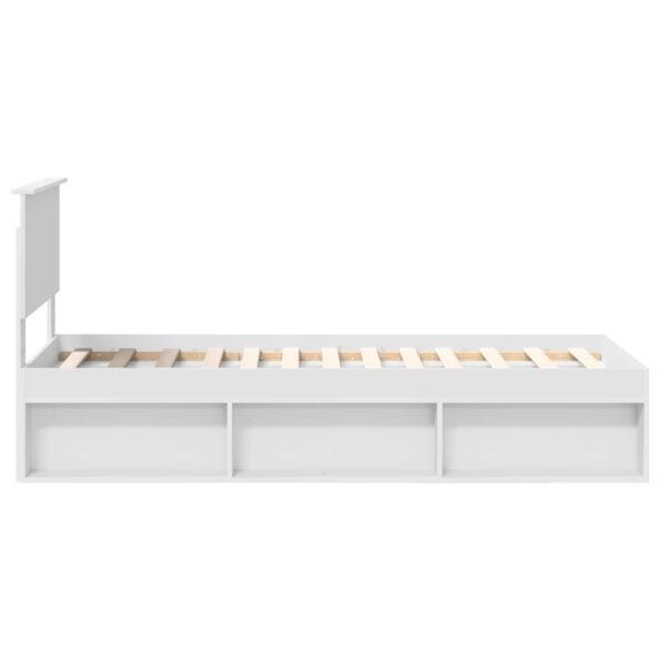 vidaXL Rám postele Biela 75 x 190 cm Masívne borovicové drevo – Obrázok 8