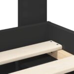 vidaXL Rám postele Čierna 75 x 190 cm Masívne borovicové drevo – Obrázok 10