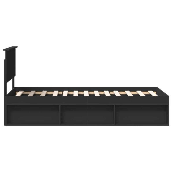 vidaXL Rám postele Čierna 75 x 190 cm Masívne borovicové drevo – Obrázok 8