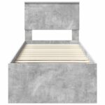 vidaXL Rám postele Betónová šedá 75 x 190 cm Masívne borovicové drevo – Obrázok 7