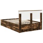 vidaXL Rám postele Dymová dub 120 x 200 cm Inžinierske drevo – Obrázok 10