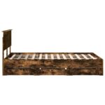 vidaXL Rám postele Dymová dub 120 x 200 cm Inžinierske drevo – Obrázok 9