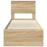 vidaXL Rám postele Sonoma dub 75 x 190 cm Inžinierske drevo – Obrázok 8