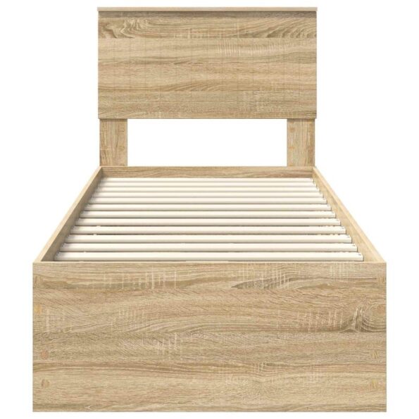 vidaXL Rám postele Sonoma dub 75 x 190 cm Inžinierske drevo – Obrázok 8