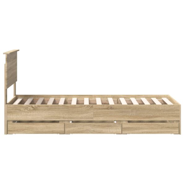 vidaXL Rám postele Sonoma dub 75 x 190 cm Inžinierske drevo – Obrázok 9