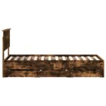 vidaXL Rám postele Dymová dub 75 x 190 cm Inžinierske drevo – Obrázok 9