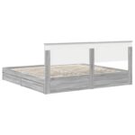 vidaXL Úložná posteľ Sivý Sonoma 200 x 200 cm Kompozitné drevo – Obrázok 10