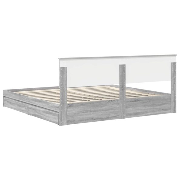 vidaXL Úložná posteľ Sivý Sonoma 200 x 200 cm Kompozitné drevo – Obrázok 10