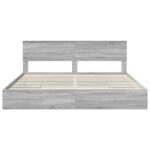 vidaXL Úložná posteľ Sivý Sonoma 200 x 200 cm Kompozitné drevo – Obrázok 8