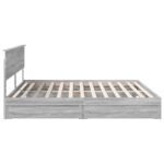 vidaXL Úložná posteľ Sivý Sonoma 200 x 200 cm Kompozitné drevo – Obrázok 9