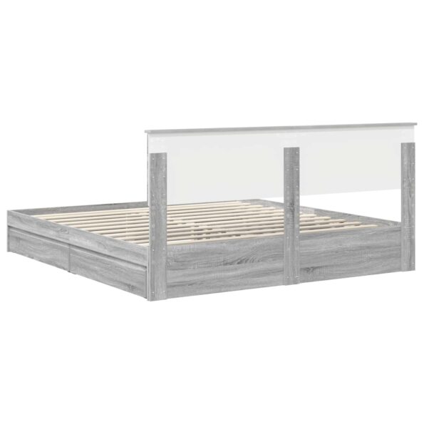 vidaXL Úložná posteľ Sivý Sonoma 180 x 200 cm Kompozitné drevo – Obrázok 10