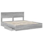 vidaXL Úložná posteľ Sivý Sonoma 180 x 200 cm Kompozitné drevo – Obrázok 5