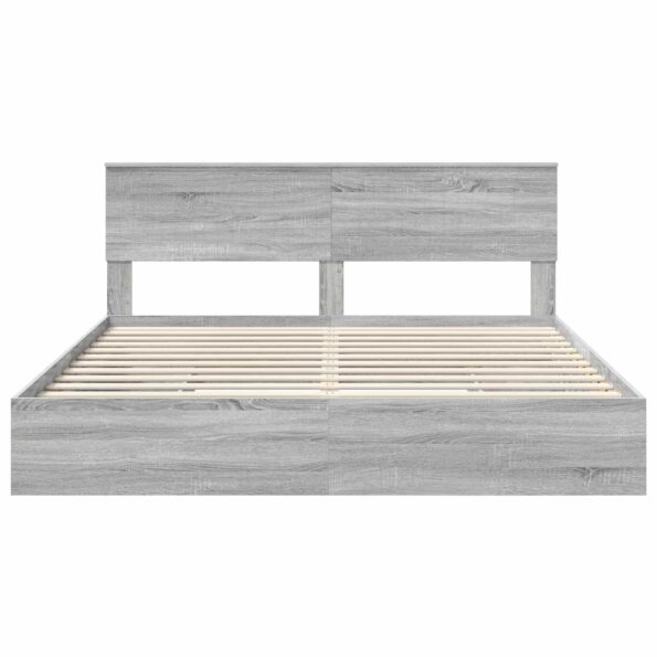 vidaXL Úložná posteľ Sivý Sonoma 180 x 200 cm Kompozitné drevo – Obrázok 8