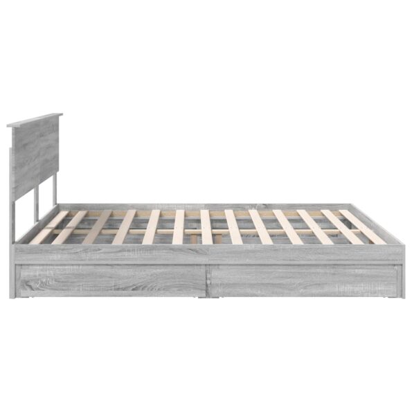 vidaXL Úložná posteľ Sivý Sonoma 180 x 200 cm Kompozitné drevo – Obrázok 9