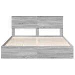 vidaXL Rám postele Sivý Sonoma 160 x 200 cm Kompozitné drevo – Obrázok 8