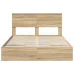 vidaXL Úložná posteľ Sonoma dub 140 x 200 cm Kompozitné drevo – Obrázok 8