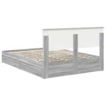 vidaXL Rám postele Sivý Sonoma 140 x 200 cm Kompozitné drevo – Obrázok 10