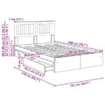 vidaXL Úložná posteľ Sonoma dub 120 x 200 cm Kompozitné drevo – Obrázok 12