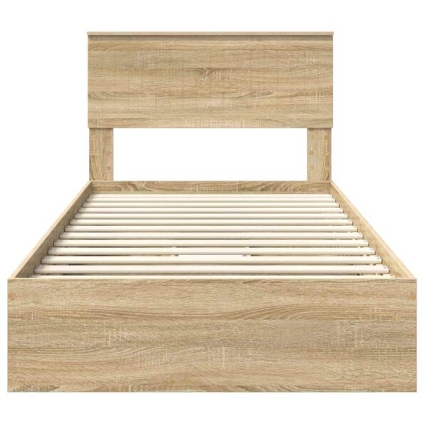 vidaXL Úložná posteľ Sonoma dub 100 x 200 cm Kompozitné drevo – Obrázok 8