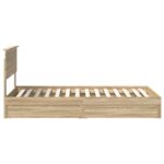 vidaXL Úložná posteľ Sonoma dub 100 x 200 cm Kompozitné drevo – Obrázok 9