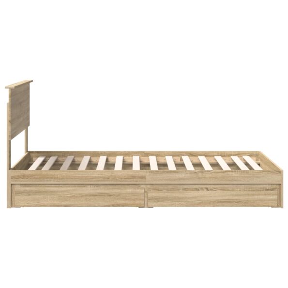 vidaXL Úložná posteľ Sonoma dub 100 x 200 cm Kompozitné drevo – Obrázok 9
