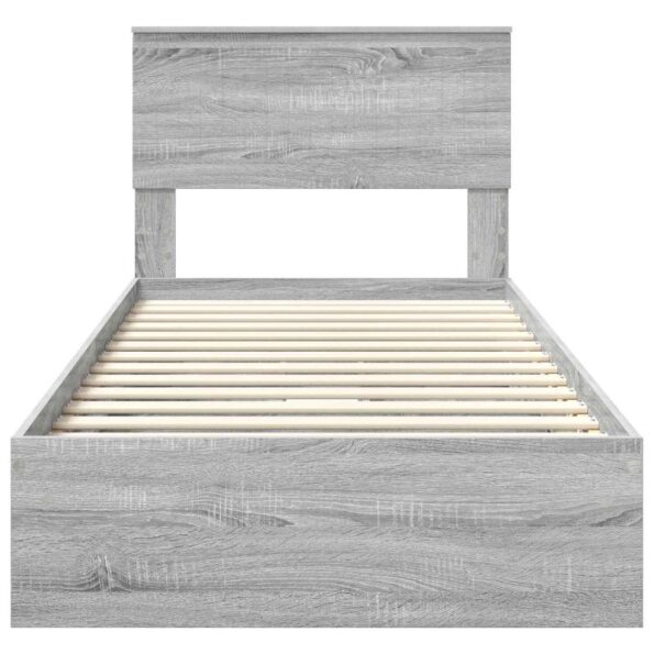 vidaXL Úložná posteľ Sivý Sonoma 90 x 200 cm Kompozitné drevo – Obrázok 8