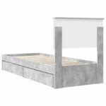 vidaXL Úložná posteľ Betónová šedá 75 x 190 cm Kompozitné drevo – Obrázok 10